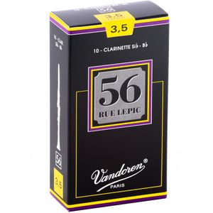 Vandoren 56 Rue Lepic Bb Clarinet Reeds - #3.5+, 10 Box