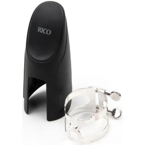 Rico H-Ligature and Cap for Bass Clarinet - Silver