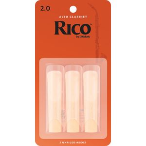 Rico Alto Clarinet Reeds - #2, 3 Pack