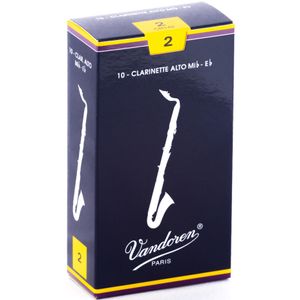 Vandoren Traditional Alto Clarinet Reeds - #2, 10 Box