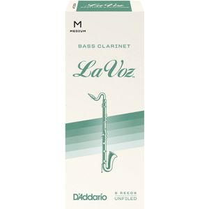 La Voz Bass Clarinet Reeds - Medium, 5 Pack