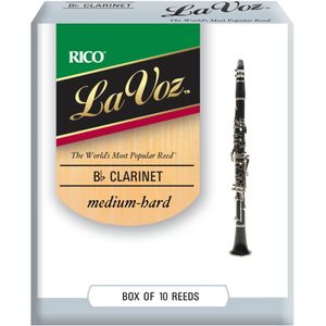 La Voz Bb Clarinet Reeds - Medium Hard, 10 Box