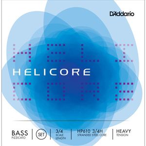 D'Addario Helicore Pizzicato Bass String Set - 3/4, Heavy