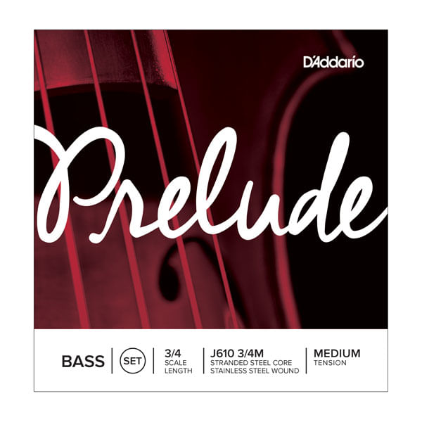D'Addario Prelude Bass String Set - 3/4 Scale, Medium Tension