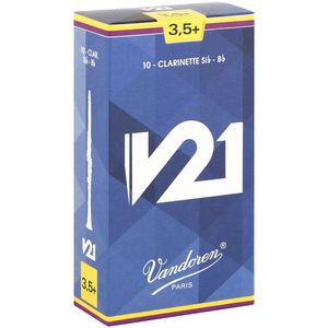 Vandoren V21 Bb Clarinet Reeds - #3.5+, 10 Box