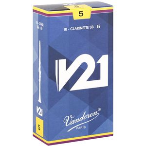 Vandoren V21 Bb Clarinet Reeds - #5, 10 Box