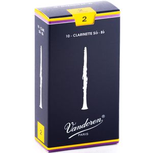 Vandoren Traditional Bb Clarinet Reeds - #2, 10 Box