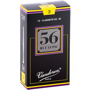 Vandoren 56 Rue Lepic Bb Clarinet Reeds - #3, 10 Box