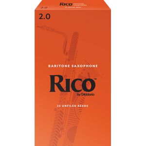 Rico Baritone Saxophone Reeds - #2, 25 Box