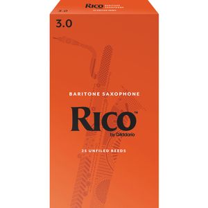 Rico Baritone Saxophone Reeds - #3, 25 Box