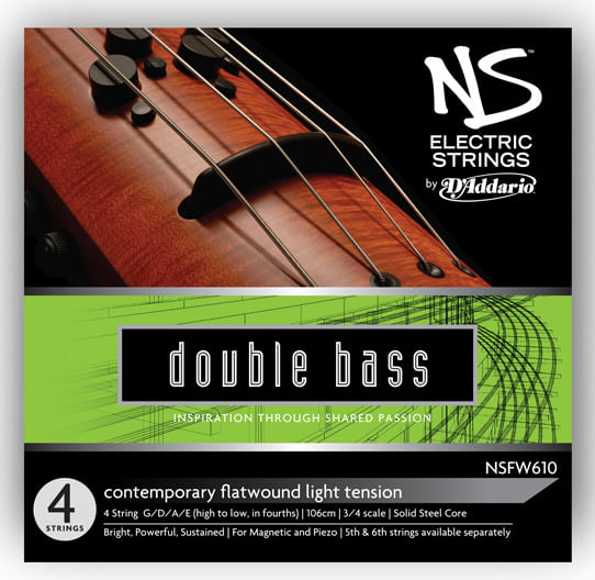 D'Addario NS Electric Contemporary Bass Bass Single E String - 3/4 Scale,  Medium Tension