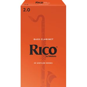 Rico Bass Clarinet Reeds - #2, 25 Box