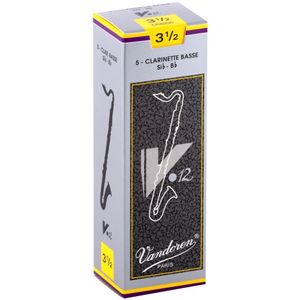 Vandoren V12 Bass Clarinet Reeds - #3.5, 5 Box