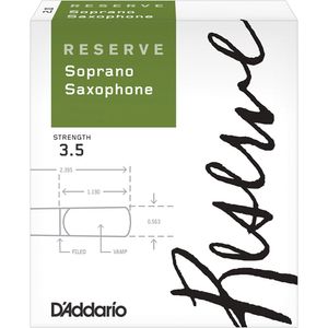 D'Addario Reserve Soprano Saxophone Reeds - #3-1/2, 2 Pack