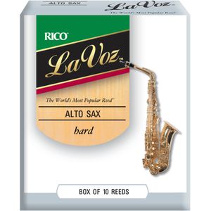 La Voz Alto Saxophone Reeds - Hard, 10 Box