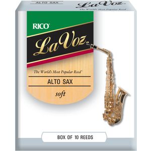 La Voz Alto Saxophone Reeds - Soft, 10 Box