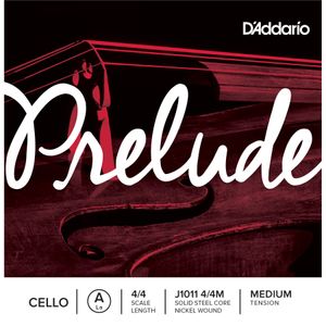 D'Addario Prelude Single A Cello String - 4/4, Medium