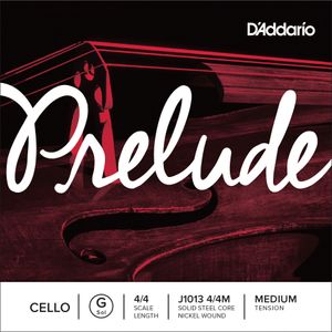 D'Addario Prelude Single G Cello String - 4/4, Medium