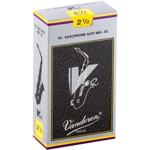 Vandoren V12 Alto Saxophone Reeds - #2.5, 10 Box