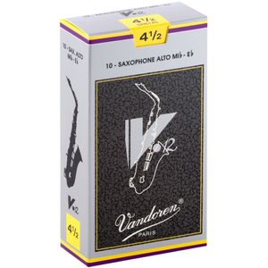 Vandoren V12 Alto Saxophone Reeds - #4.5, 10 Box