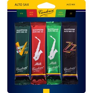 Vandoren Alto Saxophone Jazz Mix Reed Pack - #2, 4 Pack