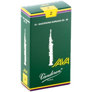 Vandoren Java Soprano Saxophone Reeds - #2, 10 Box