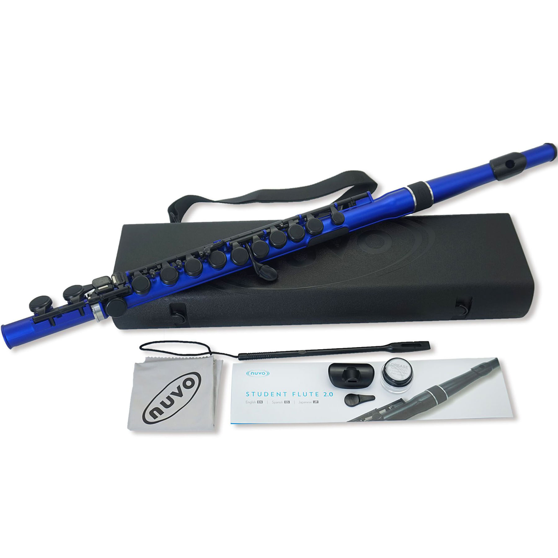 Nuvo Student Flute Kit - Blue/Black - Cosmo Music