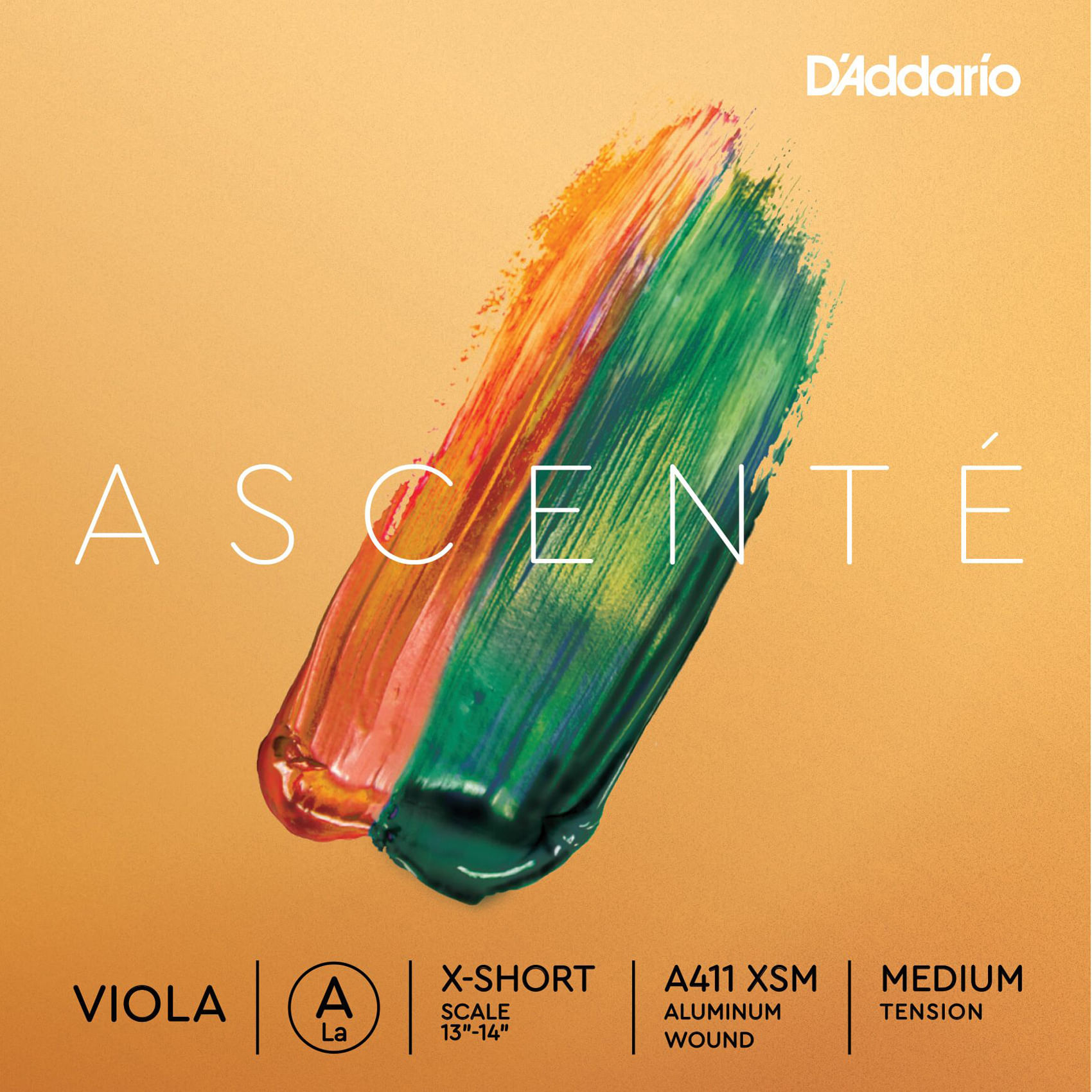 D'Addario A411 Ascente Single A Viola String - Extra Short, Medium