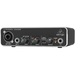 Behringer Audiophile 2x2 USB Audio Interface with MIDAS Mic Preamp