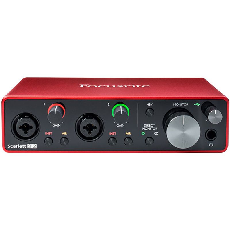 Focusrite Scarlett 2i2 3rd Gen Studio Bundle - Interface, Headphones, Mic