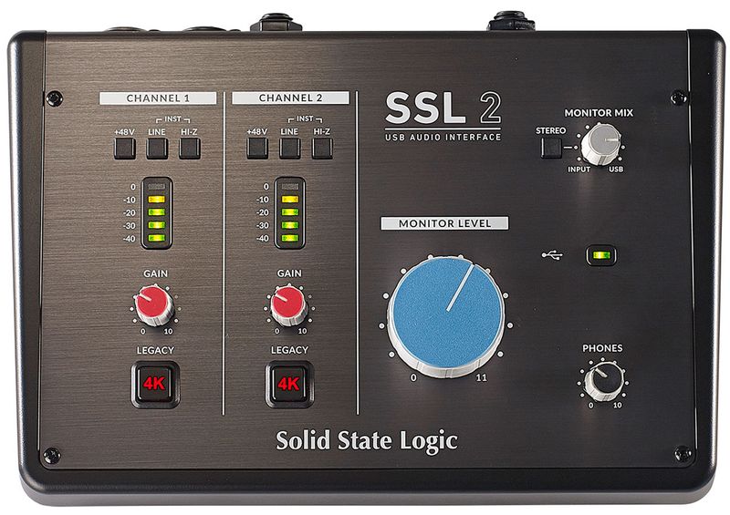 Solid State Logic SSL 2 Desktop 2x2 USB Type-C Audio Interface