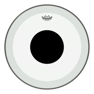 Remo PowerStroke P3 Clear Black Dot Bass Drumhead - Top Black Dot, 20"