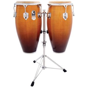 Toca Elite Pro Wood Conga Set with Stand - 11"/11-3/4", Natural Maple Fade
