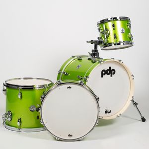 PDP New Yorker 4-Piece Shell Pack - 16/14SD/13FT/10, Electric Green Sparkle