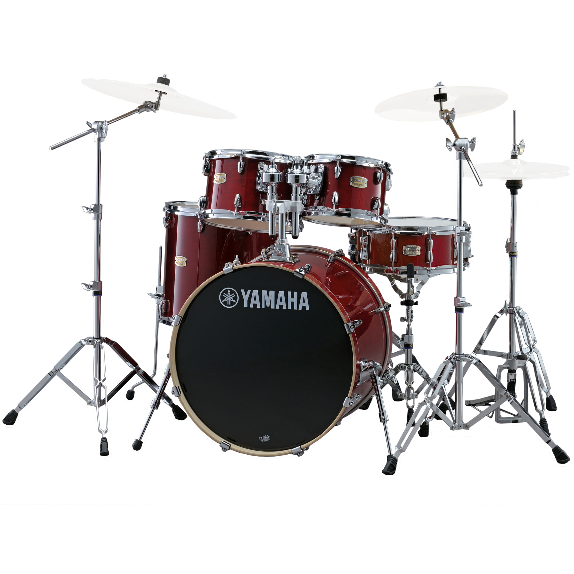 Yamaha Stage Custom Birch 5-Piece Drum Set - 20/14SD/14FT/12/10, 600 Series  Hardware, Cranberry Red