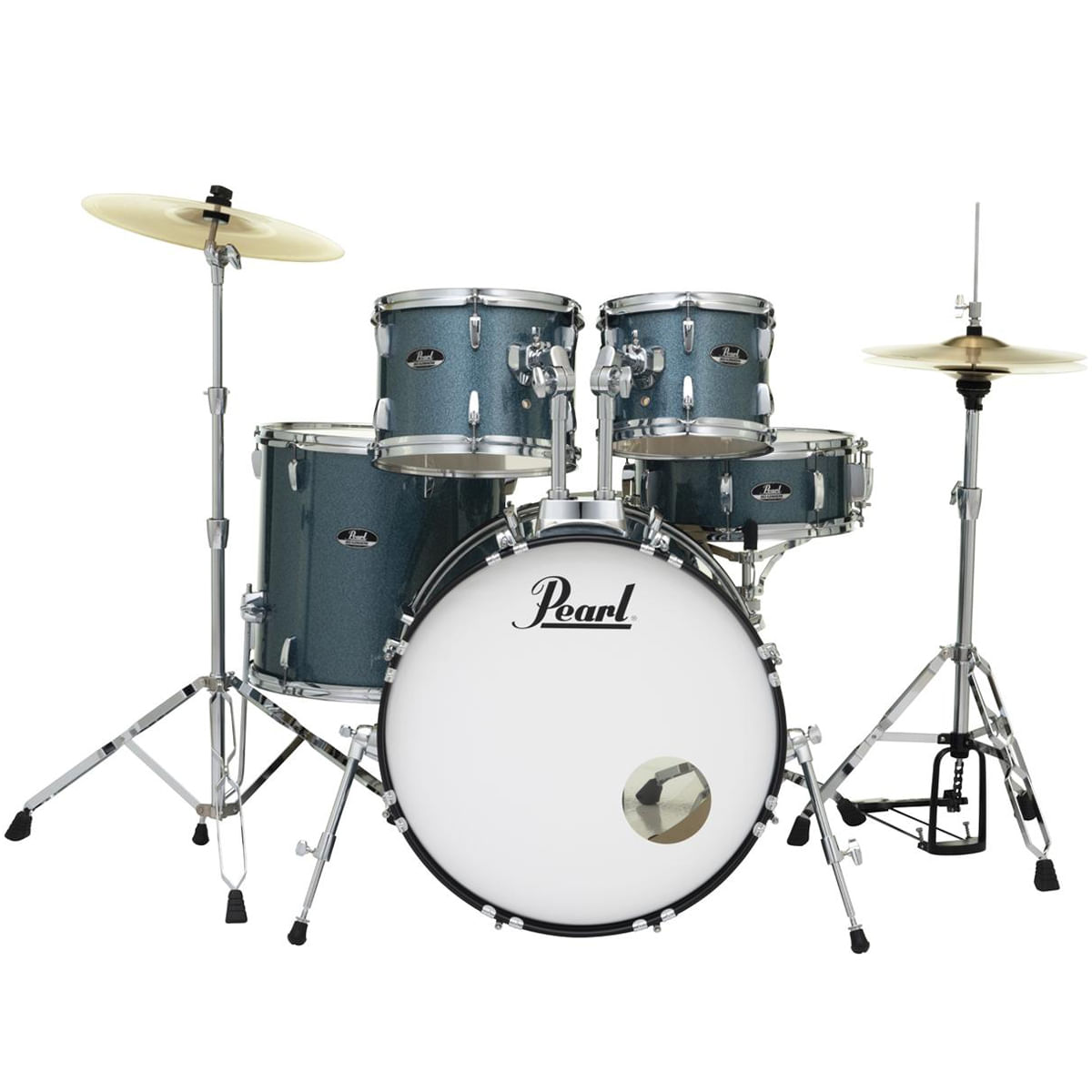 PEACE 5-Piece Complete Drum Set w/ Cymbals and Seat - Arctic Blue