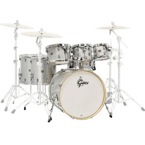 Gretsch Catalina Maple Series 7-Piece Shell Pack - 22/14SD/16FT/14FT/12/10/8, Silver Sparkle