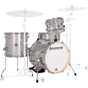 Ludwig Breakbeats by Questlove 4-Piece Shell Pack - 16/14SD/13FT/10, Silver Sparkle