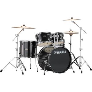 Yamaha Rydeen 5-Piece Drum Set - 20/14SD/14FT/12/10, Hardware, Cymbals, Throne, Black Glitter