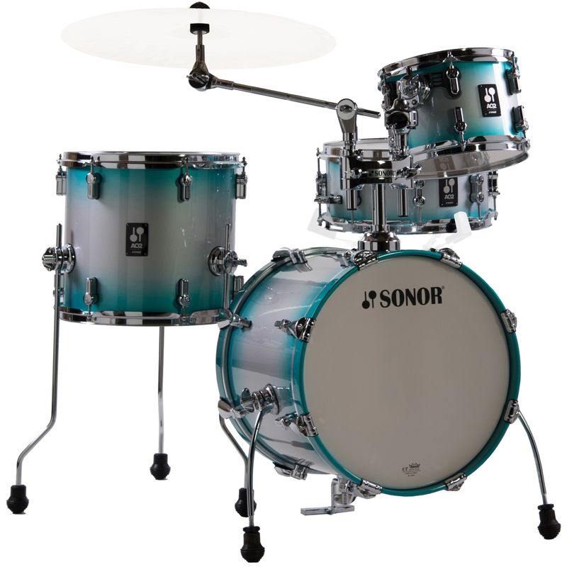 Sonor AQ2 Safari 4 Piece Shell Pack 16 13SD 13FT 10 Aqua Silver Burst