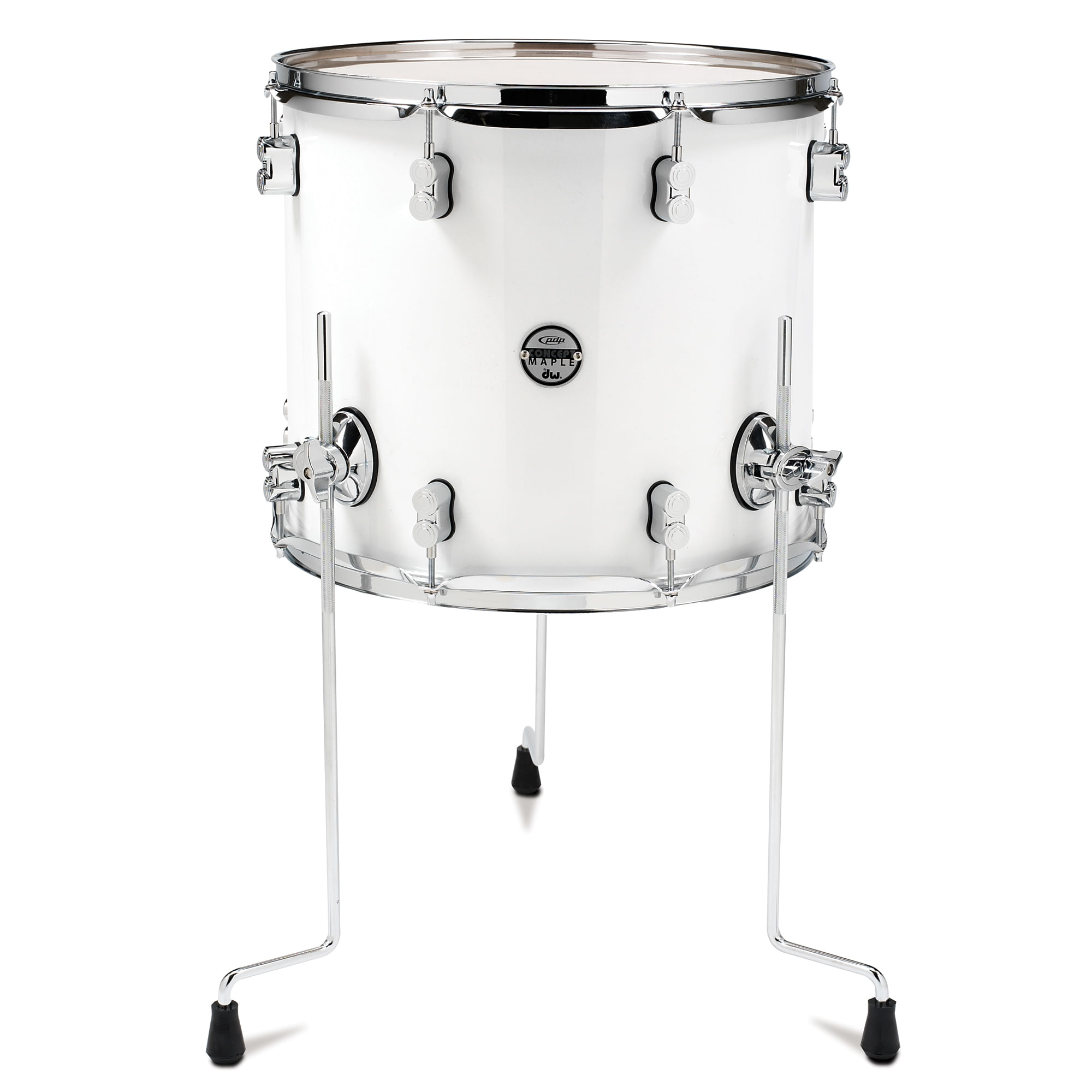 PDP Concept Maple Floor Tom 14"x16", Pearl White Cosmo Music