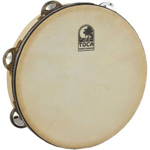 Toca Wood Tambourine - 9", Single Row