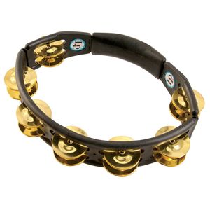 LP Handheld Cyclops Jingle Tambourine with Brass Jingles - Black