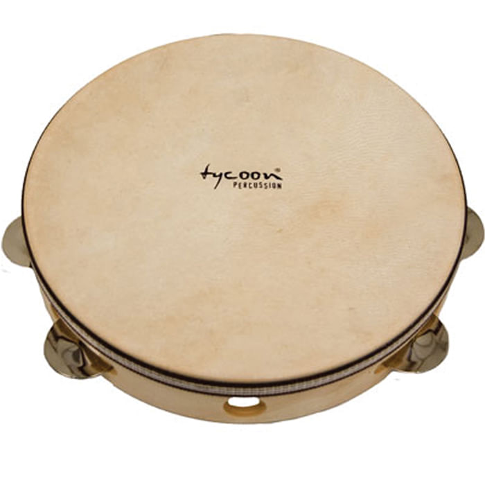 Tampoline Instrument Kids Adults Tambourine 8-Inch Wooden Headed Tambourine With Stainless ...