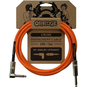 Orange CA035 Crush Instrument Cable - Right Angle / Straight, 10'