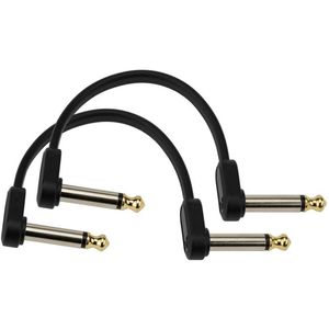 Planet Waves Offset Flat Patch Cables - Right Angle / Right Angle, 4", 2 Pack