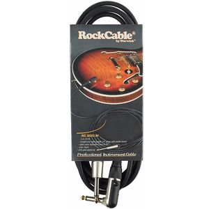 RockCable by Warwick Instrument Cable - Angled / Straight TS, 19.7', Black