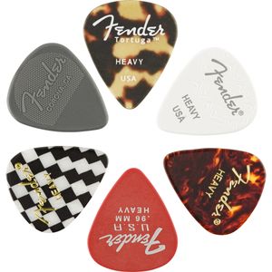 Fender Material Medley Picks - Heavy, 351 Shape, 6 Pack