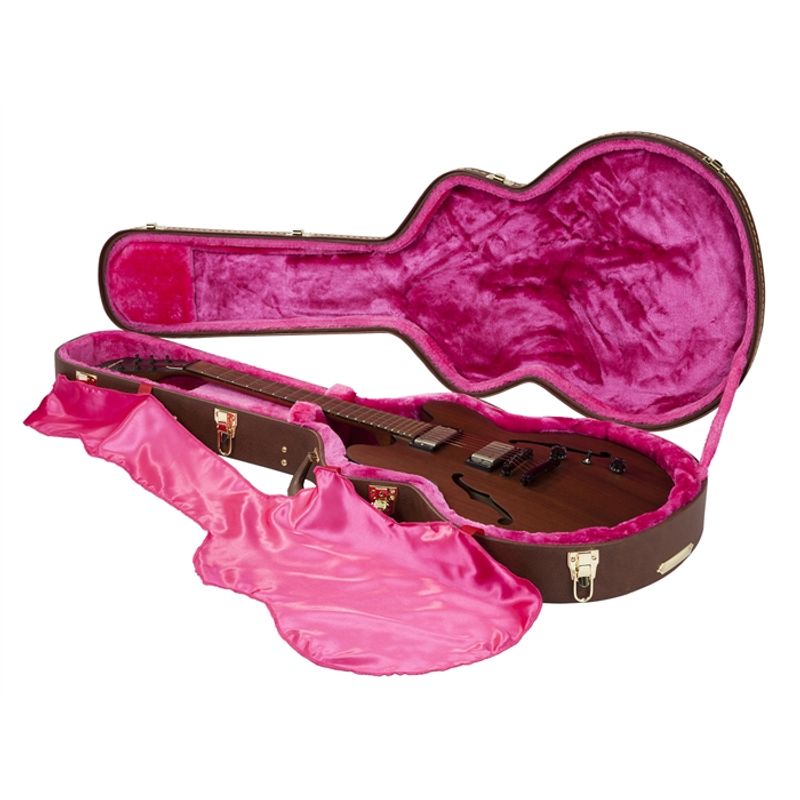 Gator Deluxe Wood Case for SemiHollow Guitars Vintage Brown Cosmo