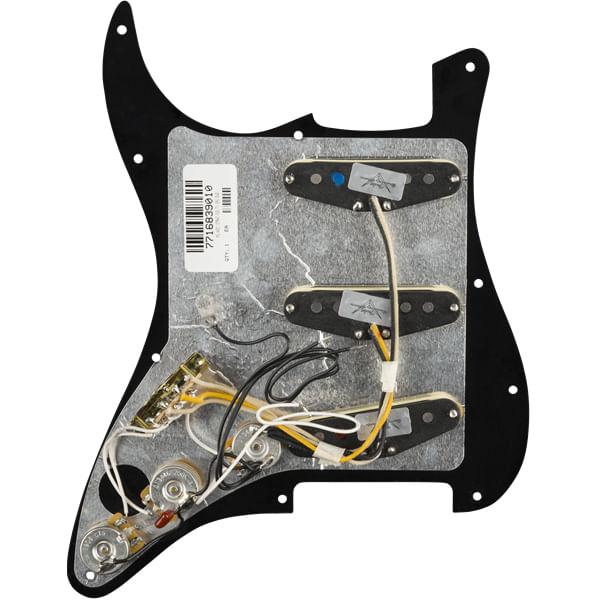 Pickguard Fender Texas Special Per Stratocaster - Precablato, S/S/S, Nero, Made In USA - Foto 7